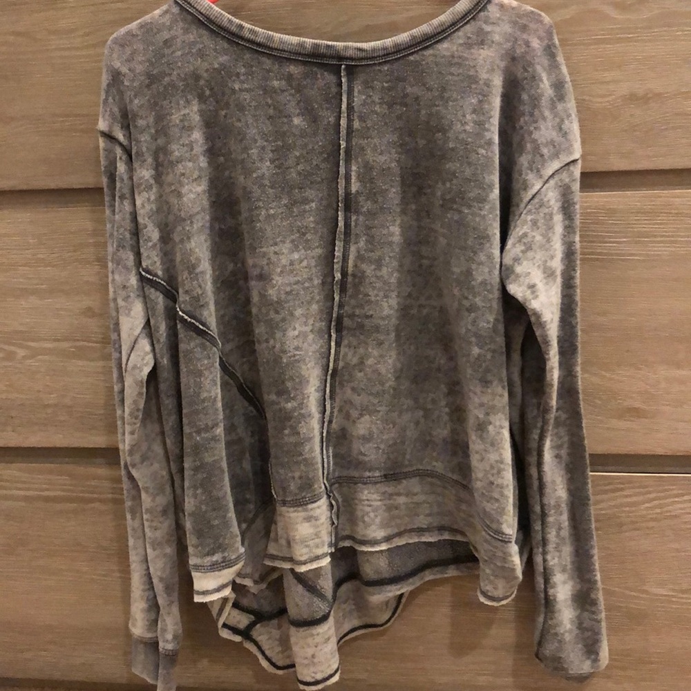 Inside out grey sweater